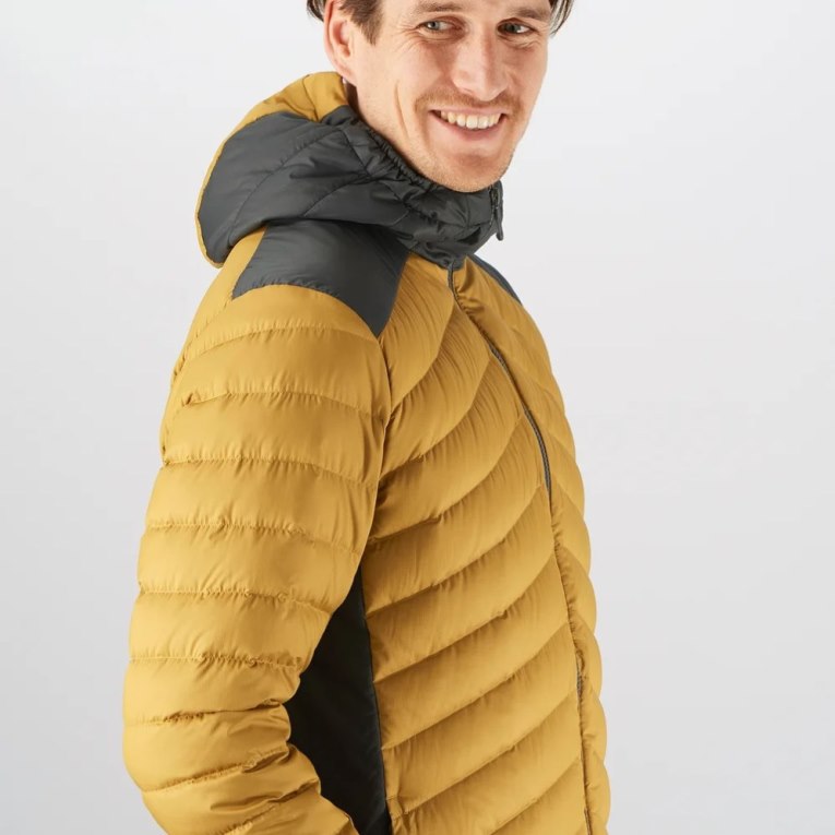Salomon Essential Xwarm Down Men's Insulated Jackets Yellow | CA 35H98